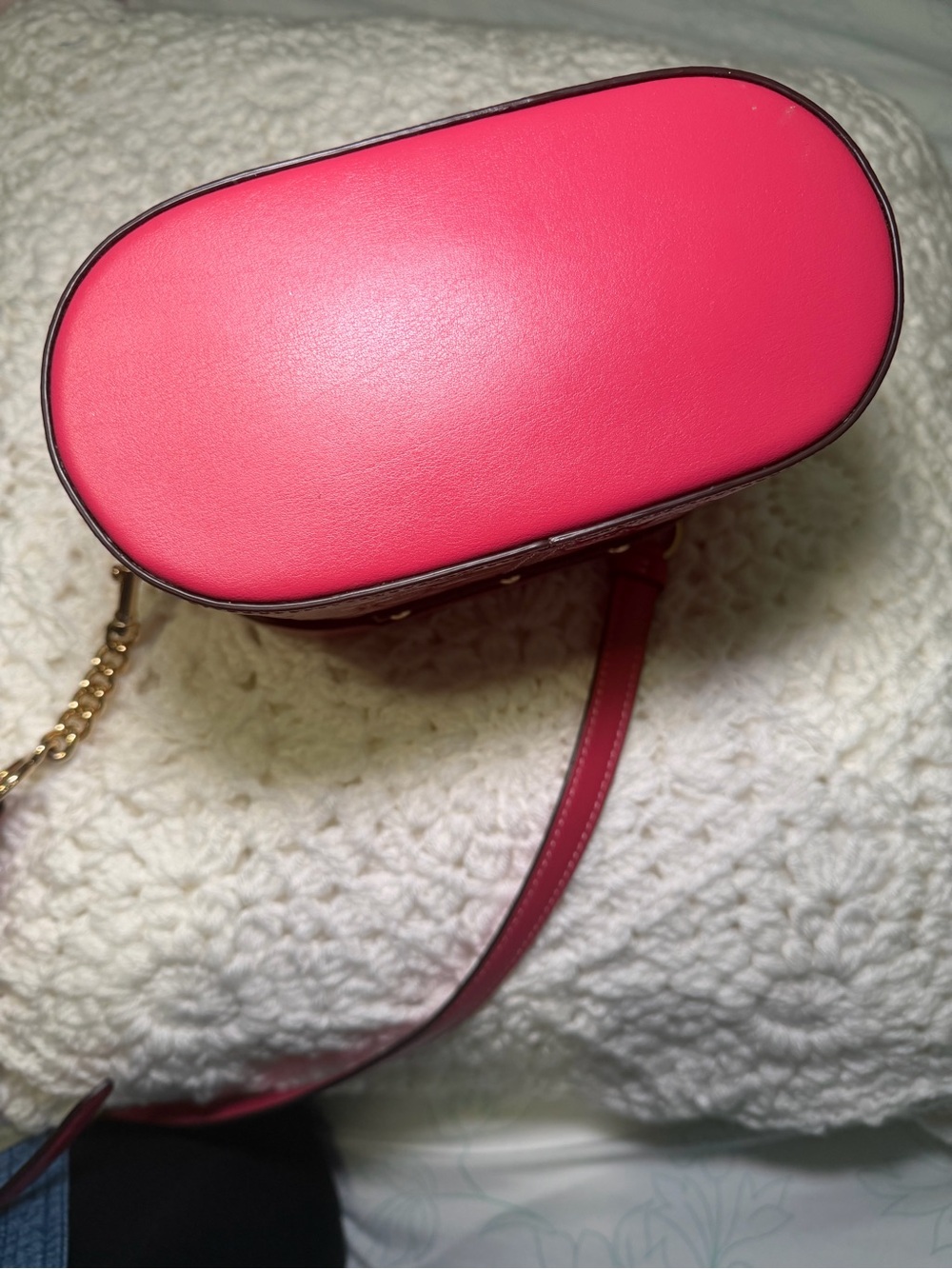 Coach Hot Pink Signature Embossed Mini Top-Handle Bag - Picture 3 of 11